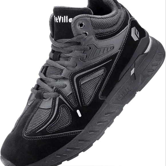 FitVille Wide Basketball Shoes for women with Flat Feet Extra Wide High-top Snea - Picture 1 of 2